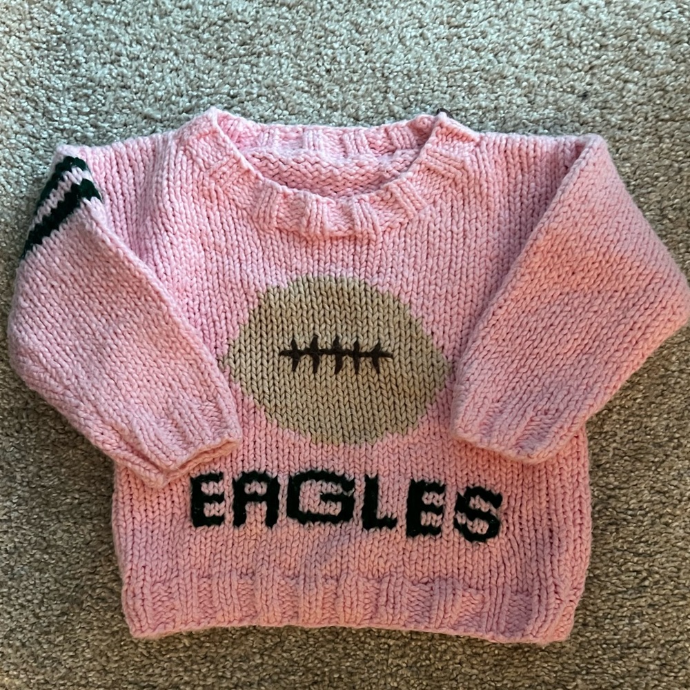Baby girl pink Philadelphia Eagles Sweater